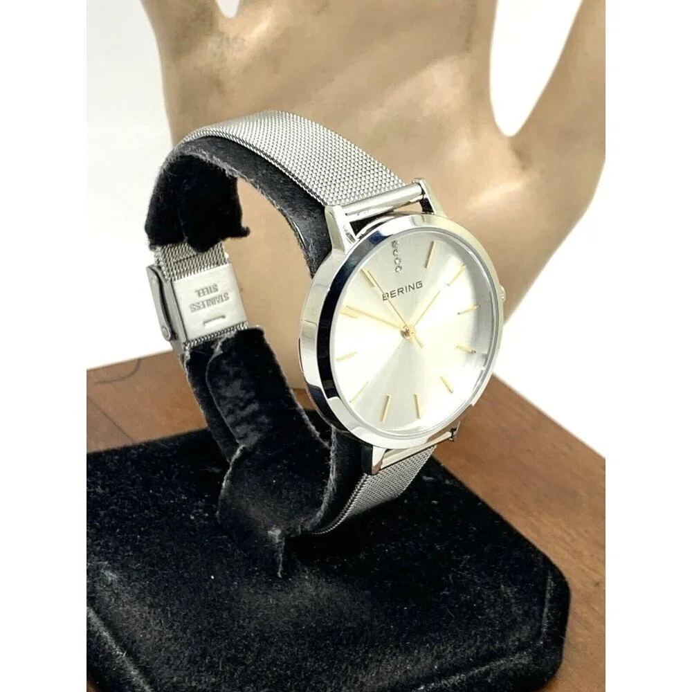 Bering Women's Watch 13434-001 Quartz Silver Dial Stainless Steel Mesh 3…